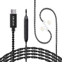 Câbles d'extension CCZ Type-C 4N OFC USB-C DAC améliorés 2PIN QDC TFZ pour moniteurs intra-auriculaires (IEM) – Câble DAC