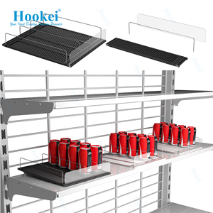 Gravity <b>Shelf</b> Roller Spring Loaded <b>Drink</b> Bottle Can <b>Shelf</b> Pusher Organizer for Refrigerator - Product Image 6