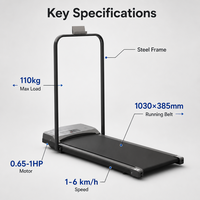 Tapis de course pliable durable pour la maison, réduction du bruit, tapis de marche électrique pour exercices en intérieur