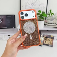 Nouvelle coque de téléphone portable en PC givré avec aimant pour iPhone, coque arrière rigide