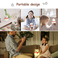 Lampe de chevet en PVC en forme de chat mignon, lumière blanche chaude, veilleuse LED pour enfants, rechargeable par USB, alimentée par batterie, mini lampe de table