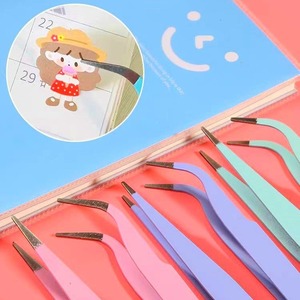 Pinzas para Macarons de Acero Inoxidable con Puntas Rectas y Curvas para Decoración de Uñas, Pegatinas y Cintas Adhesivas - Product Image 2