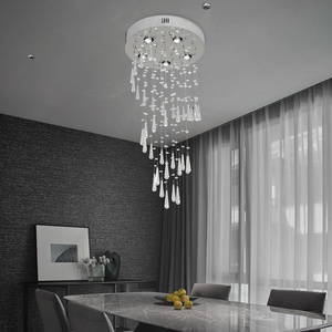 <span class=keywords><strong>Suspension</strong></span> en cristal en acier inoxydable tendance pour villa, lustre pour salon - Product Image 2