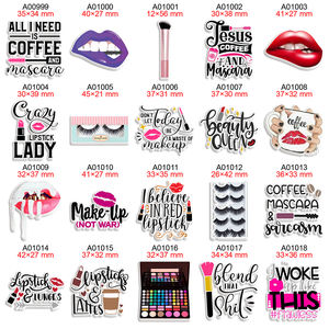 Mode lèvres et maquillage résine planaire imprimé secoue Flatback 50 pcs/lot pour bricolage arc artisanat fournitures décorations de téléphone - Product Image 2
