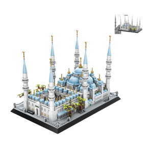Wange 5251 Blue Mosque Model <strong>Building</strong> <strong>Block</strong> <strong>Set</strong> 1129pcs Educational Assembly Collection Plastic Istanbul Turkey Bricks Model <strong>Toy</strong> - Product Image 1