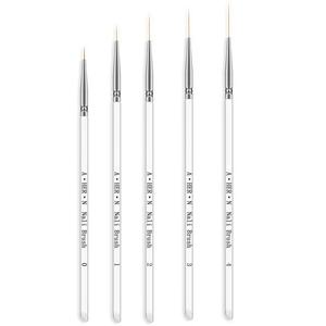 Pinceau professionnel en nylon souple pour nail art et peinture BJD, manche en cristal avec brosse de précision en cuivre pour artistes - Product Image 6