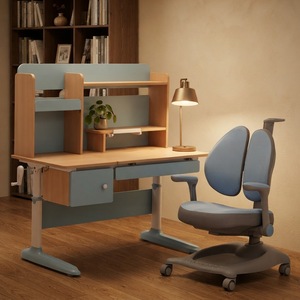 Table d'apprentissage pour enfants à prix d'usine, bureau d'étude pour enfants avec plateau inclinable et tiroirs compartimentés pour chambre d'enfant - Product Image 1