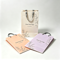 Sac cadeau en papier écologique de luxe recyclable avec poignée en corde de coton et ruban pour emballage de bougies, imperméable et réutilisable