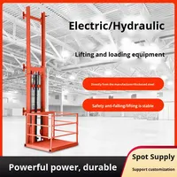 Nouvelle plateforme de levage et de chargement de marchandises électrique hydraulique, type rail d'usine, élévateur de marchandises électrique fixe pour usage domestique intérieur et extérieur