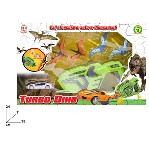 Turbo Dino Catapult <b>Toy</b> Set 38x24x7 Cm For Kids Ages 3+ With Car And Dinosaur Launch Feature - Product Image 1
