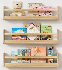 <span class=keywords><strong>Étagère</strong></span> <span class=keywords><strong>murale</strong></span> en bois naturel pour <span class=keywords><strong>chambre</strong></span> d'enfant, <span class=keywords><strong>étagère</strong></span>s flottantes en bois de 24 pouces pour <span class=keywords><strong>chambre</strong></span> de bébé garçon ou <span class=keywords><strong>fille</strong></span> - Product Image 1