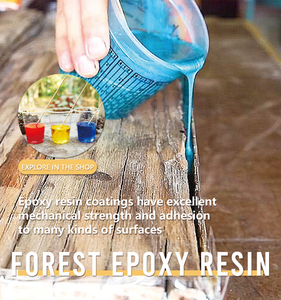 Résine époxy à coulée profonde, finition de sol transparente comme du cristal, verre liquide, kit époxy autonivelant, résine époxy transparente pour remplissage de table en bois - Product Image 2