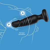 Silikon-Prostata-Stimulator Fernbedienungsvibrator Analplug für Männer und Frauen 5 Vibrationsmodi 5 Fluktuationsmodi 270g Sexspielzeug