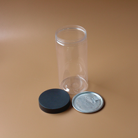 Pot en plastique transparent PET de qualité alimentaire avec couvercle facile à ouvrir, récipient d'emballage alimentaire hermétique pour noix, taille et logo personnalisés