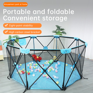 <span class=keywords><strong>Parc</strong></span> pour bébé moderne pliable à 6 faces en acier Aire de jeu intérieure et extérieure sûre avec fonction de pliage pour la maison, la chambre à coucher ou le <span class=keywords><strong>parc</strong></span> - Product Image 4