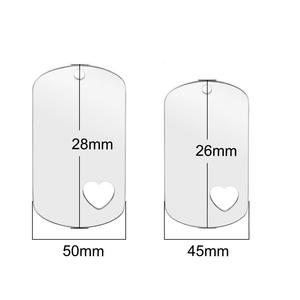 Bán buôn 100pcs thép không gỉ thẻ vuông cá nhân Pet ID tag mèo phông chữ nghệ thuật Hai Mặt hiệu ứng gương - Product Image 2