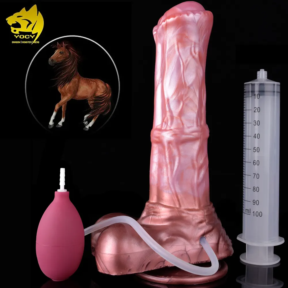 Dildo Anal Kuda Hewan Mainan Dildo Penis Anjing Simpul Ejakulasi Penis Besar Penis Wanita Dewasa Mainan Masturbator Toko Seks