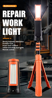 Lanterne de camping DREAMS'LIGHT à 3 têtes réglables, multifonctionnelle, étanche, pliable, sur trépied, alimentée par énergie solaire