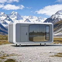Maison-capsule spatiale en acier léger Royalstar F16, 20 pieds, petite cabane préfabriquée, villa au design moderne, maisons mobiles pour hôtel