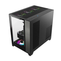 AntarcChill Matx Computer Case Mid Tower Cabinet for Mini Pc Cabinet Acrylic Transparent Cases Gaming Pc Case