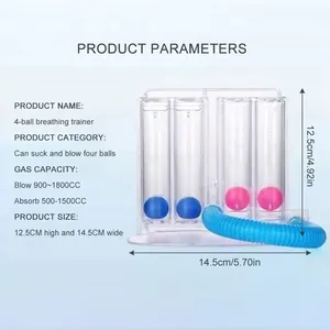 4 Balls <strong>Lung</strong> Deep Breathing Trainer Boost <strong>Lung</strong> Capacity Natural <strong>Lung</strong> <strong>Function</strong> Training Device Rehabilitation Equipment - Product Image 6