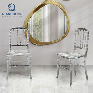 Sedia da Pranzo Moderna di Lusso in Acciaio Inox Dorato, Sedia di Alta Gamma per Eventi e Matrimoni, Arredamento per Villa e Hotel, Vendita Diretta dalla Fabbrica - Product Image 5