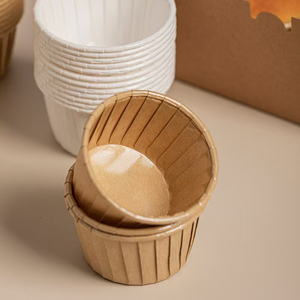 Wholesale Custom 3oz Roll Rim <strong>Paper</strong> Baking <strong>Cup</strong> Non-Stick Muffin &amp; Cupcake Liners Heat Resistant Souffle Muffin Liner - Product Image 4