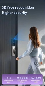 <span class=keywords><strong>Cerradura</strong></span> Inteligente para Puerta con Wifi Tuya, <span class=keywords><strong>Antirrobo</strong></span>, con Reconocimiento Facial, Huella Dactilar, Contraseña, Sin Llave, con Pantalla HD y Cámara, Más Vendida - Product Image 3