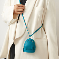 Sac pour enfants en cuir véritable tendance, petit portefeuille à monnaie, mini étui de rangement pour écouteurs, sac bandoulière de luxe à impression numérique