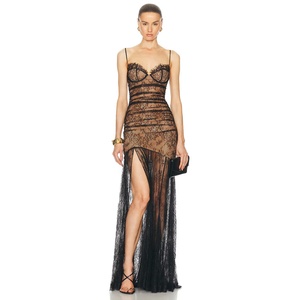 Slip <span class=keywords><strong>con</strong></span> scollo a cuore <span class=keywords><strong>lungo</strong></span> abito da sera senza maniche in <span class=keywords><strong>pizzo</strong></span> sirena donna abito da festa per banchetti di nozze <span class=keywords><strong>con</strong></span> <span class=keywords><strong>spacco</strong></span> alto - Product Image 1