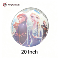 Vente en gros de ballons transparents en hélium réutilisables de 20 pouces avec motif de dessin animé Bobo Ball pour la décoration de fête d'anniversaire des enfants