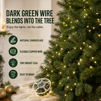 Guirlandes lumineuses LED pour sapin de Noël à basse tension avec télécommande et 8 modes d'éclairage