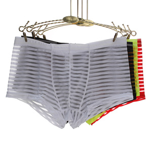 Lot <span class=keywords><strong>de</strong></span> 10 slips sexy pour hommes en maille respirante, taille basse, transparents, style cool, sous-vêtements pour adultes - Product Image 6