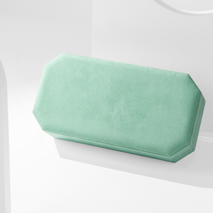 Caja de Joyería Octogonal de Terciopelo Verde Claro FORTE para Anillos y Pendientes, con Diseño Simple, Opción de Logotipo Personalizado y Tapa - Product Image 2