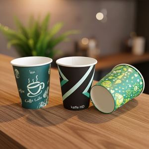 Vaso de Papel Desechable de Pared Simple con Impresión Personalizada, Ecológico, para Café Caliente, Precio de Fábrica - Product Image 5