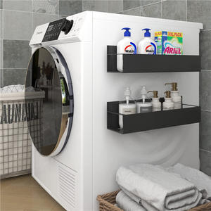 Estante de almacenamiento de ahorro de alta calidad organizador de estante de almacenamiento de especias magnético para refrigerador y horno Organizadores de nevera negros almacenamiento - Product Image 4