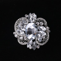 Bros Pin Bunga Kristal Berlian Mewah Aksesoris Bros Wanita dengan Batu Rhinestone