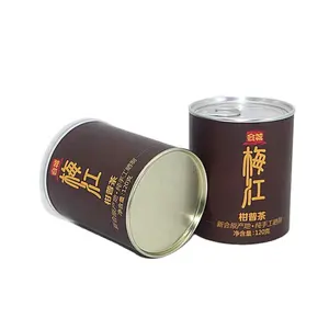 Biodegradable Material Candy Snack Chocolate Cookies Match Cardboard Paper Cans Packaging Tea Packaging Kraft Paper 1000pcs CMYK