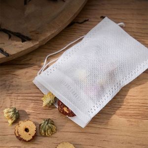 Bolsitas de Té Personalizadas de Tela No Tejida con Cordón, Sin Blanquear, Vacías, con Filtro Infusor para Té de Hierbas y Bebidas Diarias en el Hogar - Product Image 1