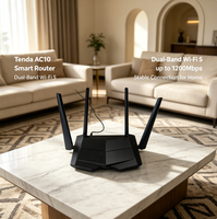 Router WiFi Tengda de 5 GHz de Alta Velocidad AC10 1200 Mbps, 4 Puertos Gigabit Ethernet, Doble Banda 2.4G/5GHz 11AC, 4 Antenas