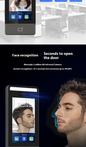 Controlador de Acceso WiFi TCP/IP con Reconocimiento Facial, Tarjeta NFC, Dispositivo de Control de Asistencia, Detección de Temperatura y Movimiento - Product Image 3
