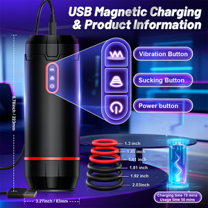 Masturbatore Automatico Maschile Premium con Funzione di Vibrazione e Suzione, Texture Realistica per un Piacere <span class=keywords><strong>Intimo</strong></span> <span class=keywords><strong>più</strong></span> Sicuro - Product Image 5