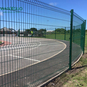 Ngoài Trời Vườn Trang Trí An Ninh Hàn Chống Gỉ Màu Xanh Lá Cây <span class=keywords><strong>PVC</strong></span> Tráng 3D Cong Hàng Rào Bảng Điều Chỉnh - Product Image 6