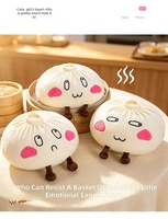 Nouvel Arrivage : Grande Peluche Mignonne en Forme de Boulette Vapeur, Douce et Réaliste, pour la Décoration de la Maison