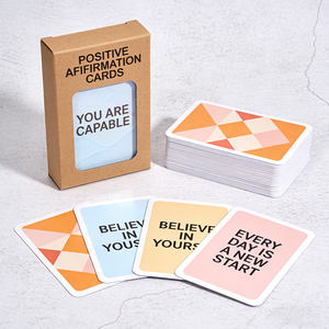 Vente en gros usine, faible MOQ, livraison rapide, cartes de jeu imprimées en couleur, jeu de cartes d'affirmation positive pour adultes - Product Image 1