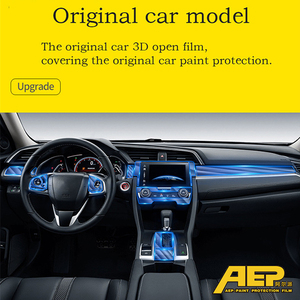 100% TPU transparente película Interior <span class=keywords><strong>de</strong></span> coche pegatina protectora para Honda Civic 10th 11th 2016-2020 2021-2023 Accesorios - Product Image 3