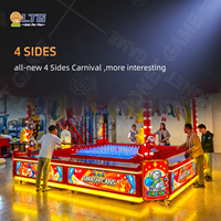 Jeu de lancer d'anneaux LTG au design unique, imperméable, grand format, 4 côtés, facile à déplacer pour les parcs d'attractions, les jeux de carnaval en plein air, les stands de jeux