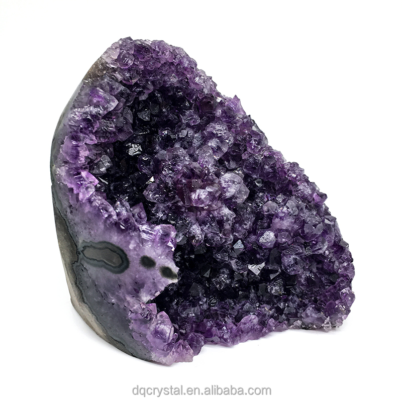 Großhandel natürliche Amethyst Geode Kristall Cluster Kristall hochwertige Amethyst Geode Quarz Edelstein Heils teine