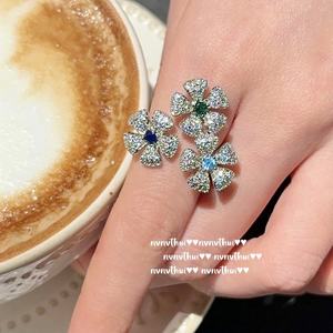 Anillo de Mujer NVNV <span class=keywords><strong>THUI</strong></span>, Chapado en Oro de 18K, Estilo Vintage, con Flor de Margarita y Gema, Piedra de Nacimiento de Julio, Uso Diario, Circonita Verde en Forma de Gota de Agua - Product Image 2