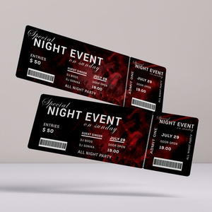 Biglietti Personalizzati per Concerti, Feste ed Eventi. Biglietti stampati su carta con linee di strappo facilitato e codifica continua. - Product Image 2